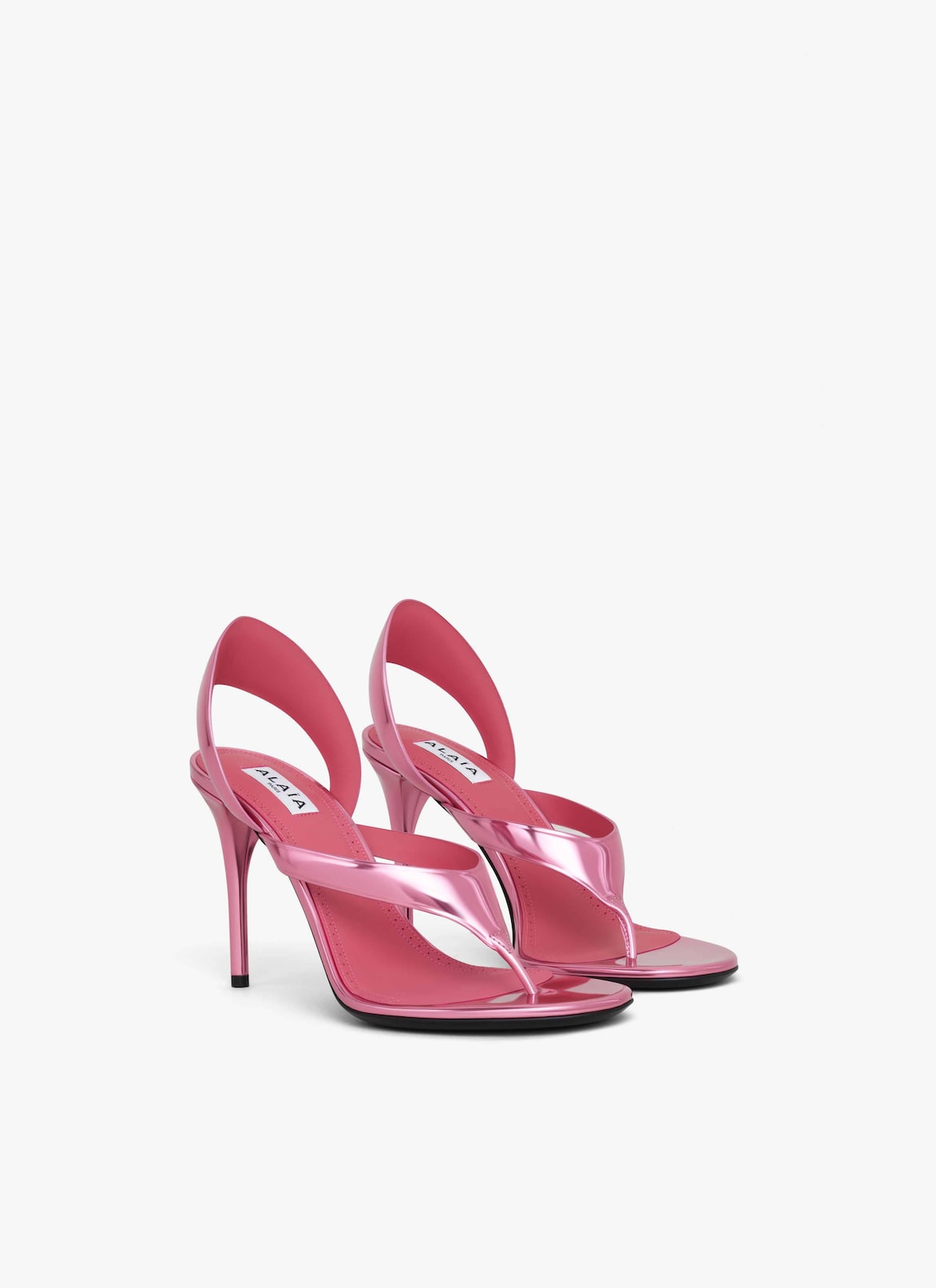 INFRADITO SANDALS IN LAMINATED LEATHER ALAÏA CANDY INFRADITO SANDALS IN LAMINATED LEATHER